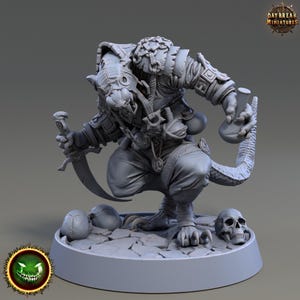 Assassin homme-rat D&D | Modèle RPG | Sinbad Sang-étrange | de Daybreak Miniatures