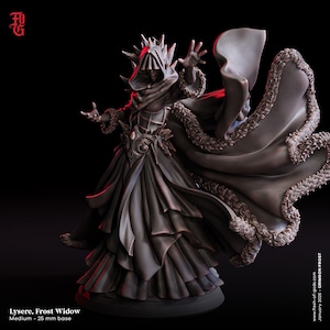 D&D Female Elemental Sorcerer / Frost Wizard | RPG Model | Lysere, Frost Widow | Flesh Of Gods