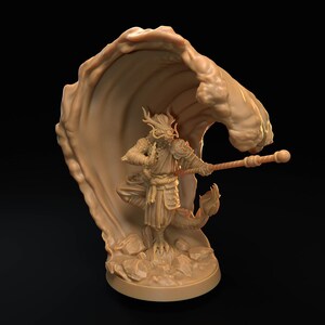 D&D Dragonborn Elemental Monk | RPG Model | by Dragon Trappers Lodge