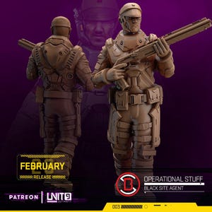 Cyberpunk Patrol Cop with Shotgun | RPG Model | Operational Stuff agents 1-3 by Unit9