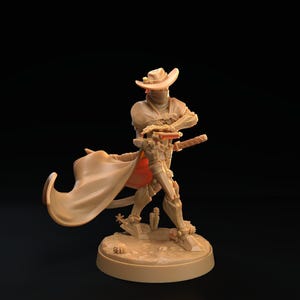 D&D Kopfgeldjäger / Cowboy / Revolverheld | Rollenspielmodell | In Handarbeit hergestellt von der Dragon Trappers Hütte