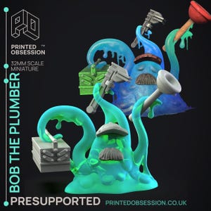 D&D Slime Plumber (give him a job please he needs it) | RPG Model | Bob the Plumber | by Printed Obsession