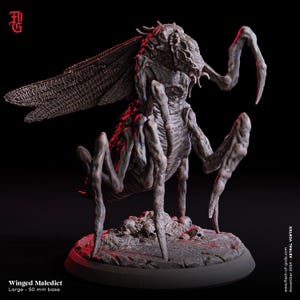 D&D Winged Demon Insect | RPG Model | Winged Maledict | Flesh Of Gods