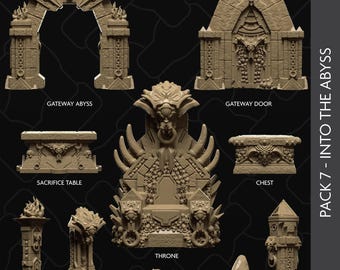 Paquete de escenografía de la Guarida del Dragón de D&D / Modelo de RPG / Paquete de escenografía de mazmorras / por Collective Studio