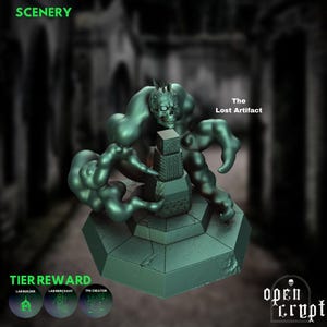 D&D-schedelaltaar / landschap verloren artefact | RPG-model | TPK