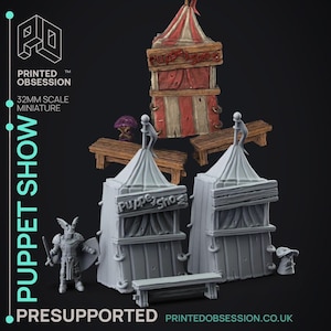 D&D Puppet Show Scenery | RPG Model | Puppet Show Scenery | by Printed Obsession