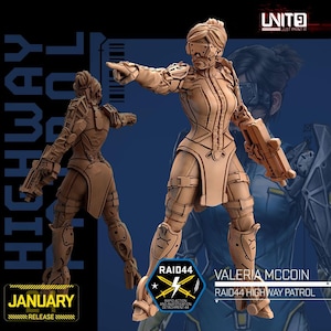 Cyberpunk Female Cop with Micro SMG | RPG Model | Valeria McCoin by Unit9