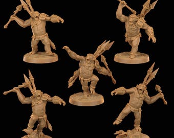 D&D Tribal Chimpanzee Fighters | RPG Model | Bobokai Skewers | by Dragon Trappers Lodge