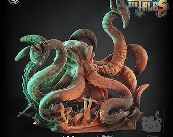 Kraken de las profundidades marinas de D&D / Modelo de RPG / Akhamatova, Kraken / por Cast n Play