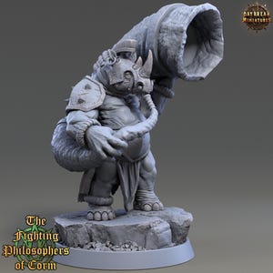 D&D Rhino Battle Bard | RPG Model | Siro Hornblower by Daybreak Miniatures
