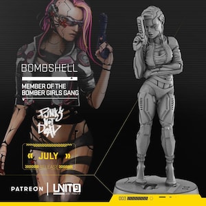 Cyberpunk Street Kid Solo / Modello RPG / Bombshell - Membro della Bomber Girls Gang di Unit9
