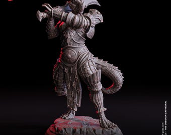 D&D Female Dragonborn Barbarian / Fighter | RPG Model | Zari, Lava Gladiator | Flesh Of Gods