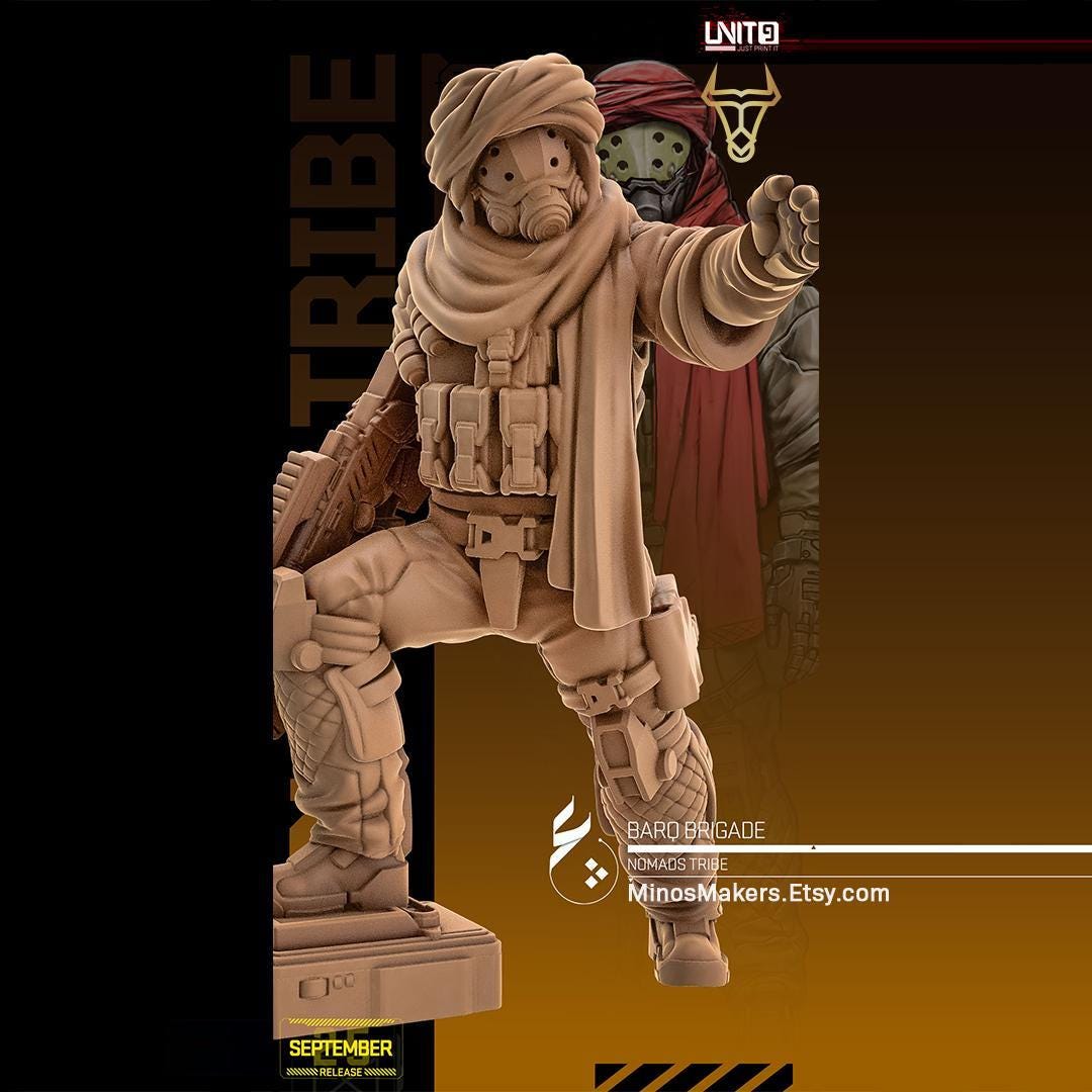 Desert Nomad Commander | RPG Model | Barq Brigade V4 by Unit9 - Etsy