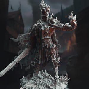 Caballero del Fuego Ardiente de D&D / Modelo de RPG / Ser Elias el Sincorazón - El Caballero Ardiente / por DM Stash