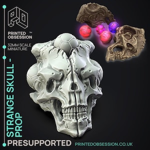 D & D Seltsame Schädel-Landschaft | Rollenspielmodell | Seltsamer Schädel Prop | von Printed Obsession