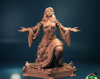 D&D Female Spider Swarm Master | RPG Model | Devotee of the Swarm with spiders By TPK LAB