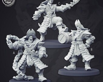 D&D Undead Pirate Captain | RPG Model | by Cast n Play