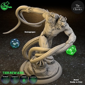 D&D Abyssal Demon Lord | RPG Model | Demogorgon By TPK LAB