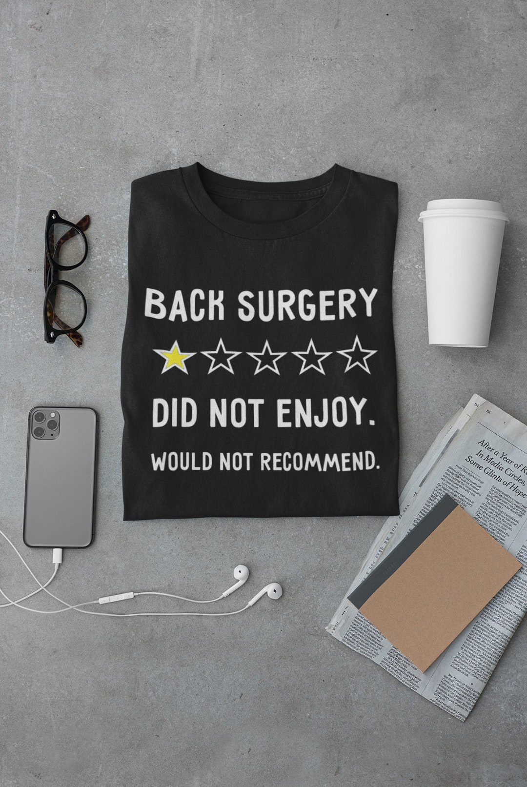 Back Surgery Gift Tshirt Funny Herniated Disk Survivor Joke 1 Out of 5 Stars Etsy