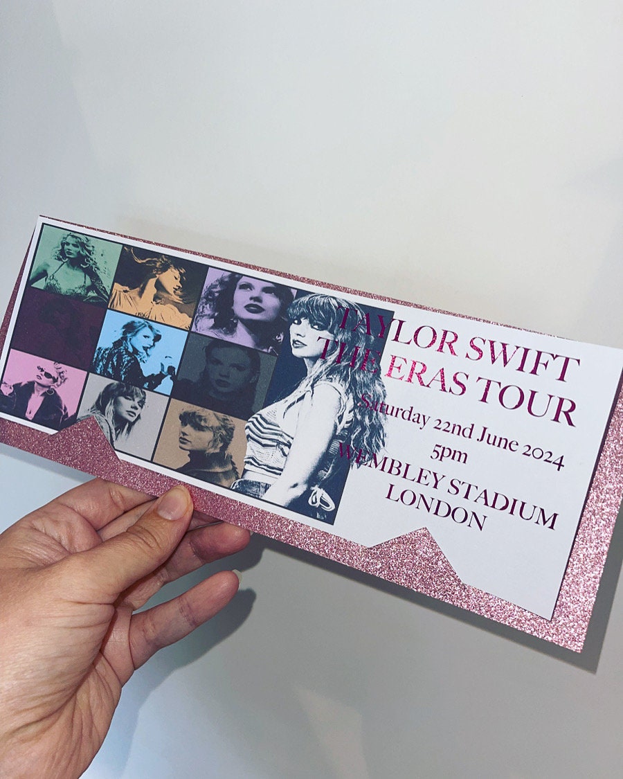 Taylor Swift the Eras Tour Fake Foil Ticket Birthday Surprise - Etsy