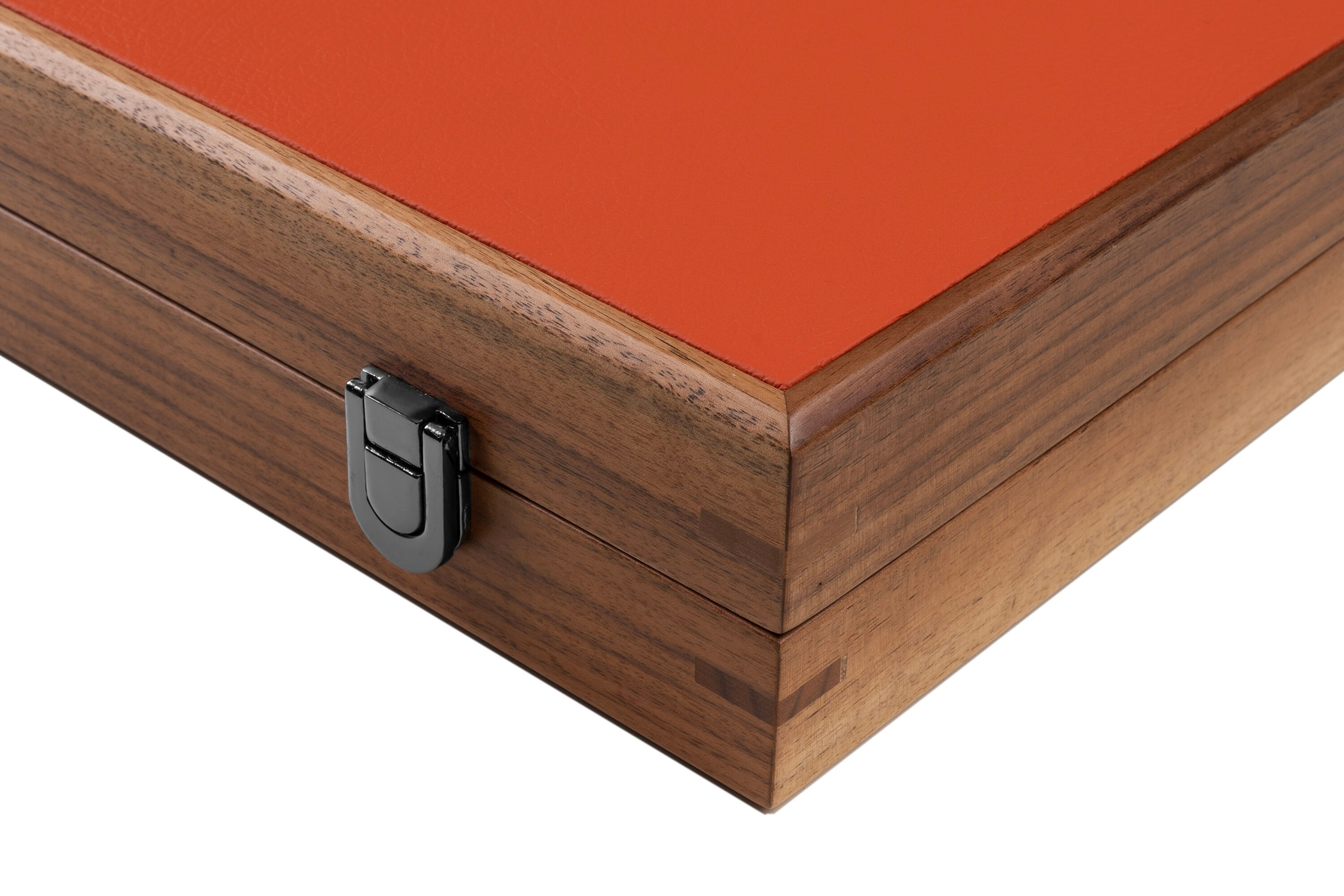 Game Backgammon, Orange Couture Leather