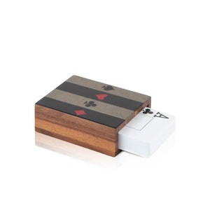 Boîte personnalisée en bois avec pochettes pour cartes