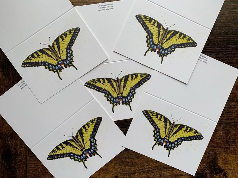 Eastern Tiger Swallowtail Butterfly Notecard: Blank Cards on Recycled ...
