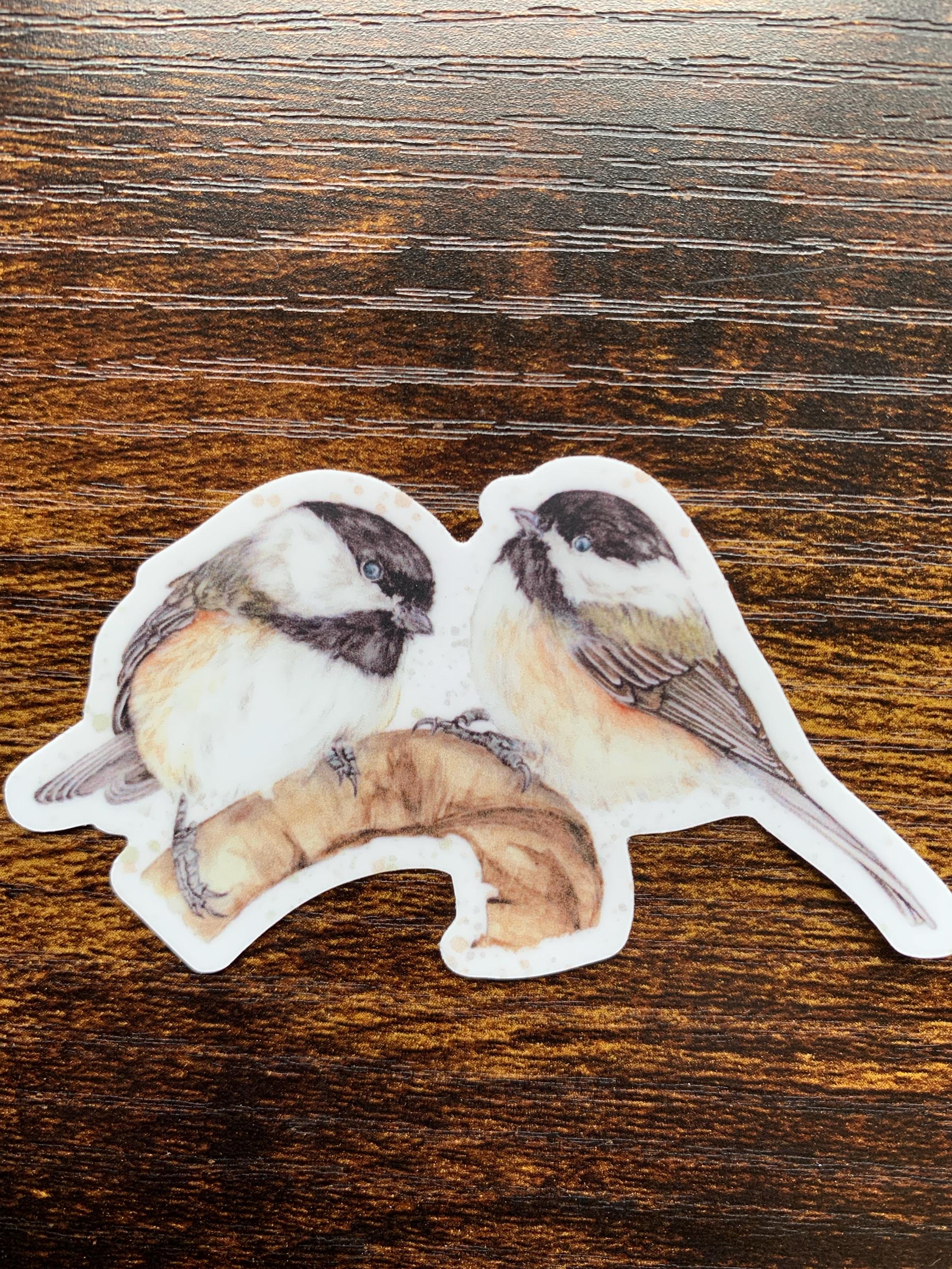 Black-capped Chickadee Sticker: Watercolor Laptop Sticker - Etsy