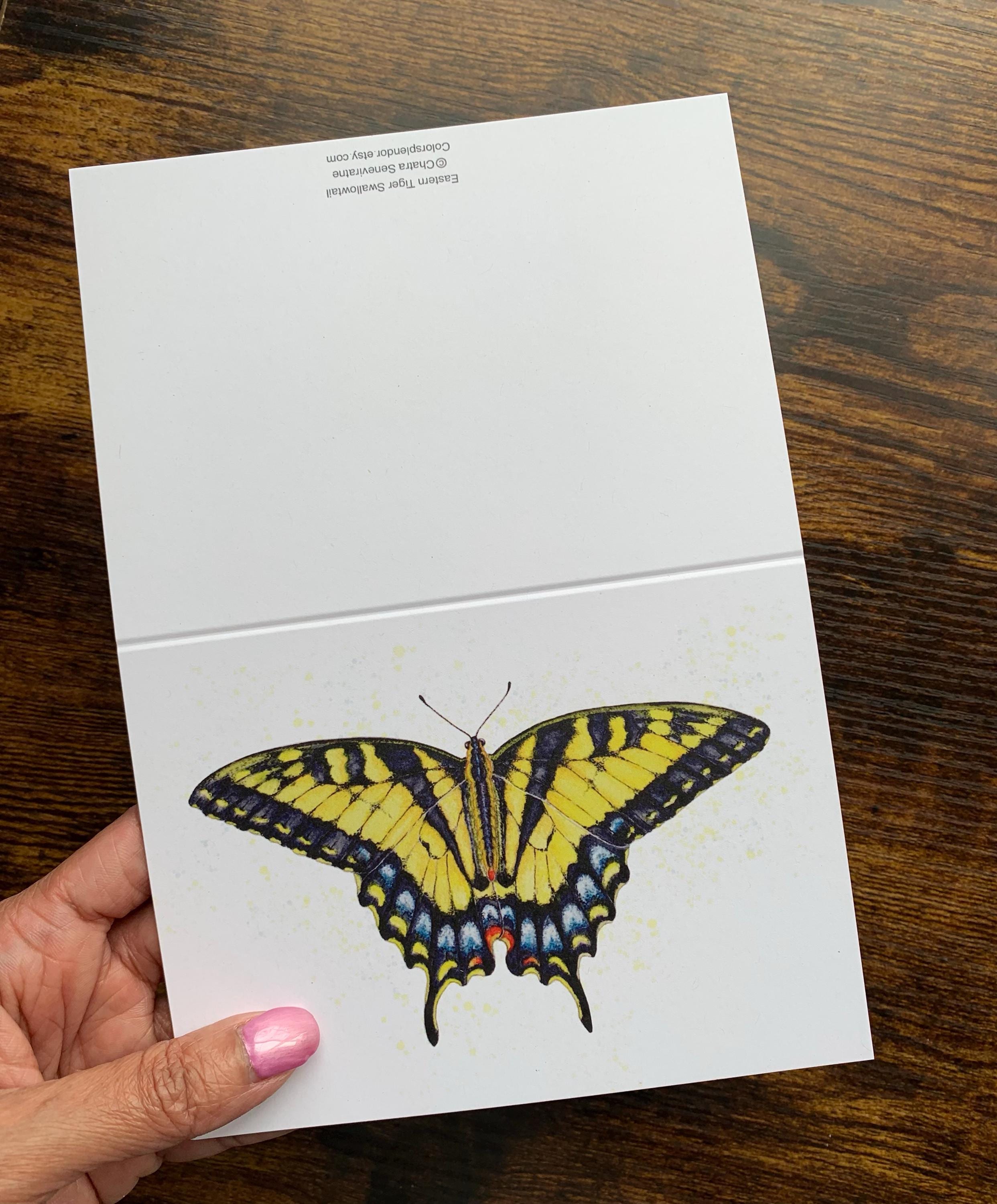 Eastern Tiger Swallowtail Butterfly Notecard: Blank Cards on Recycled ...