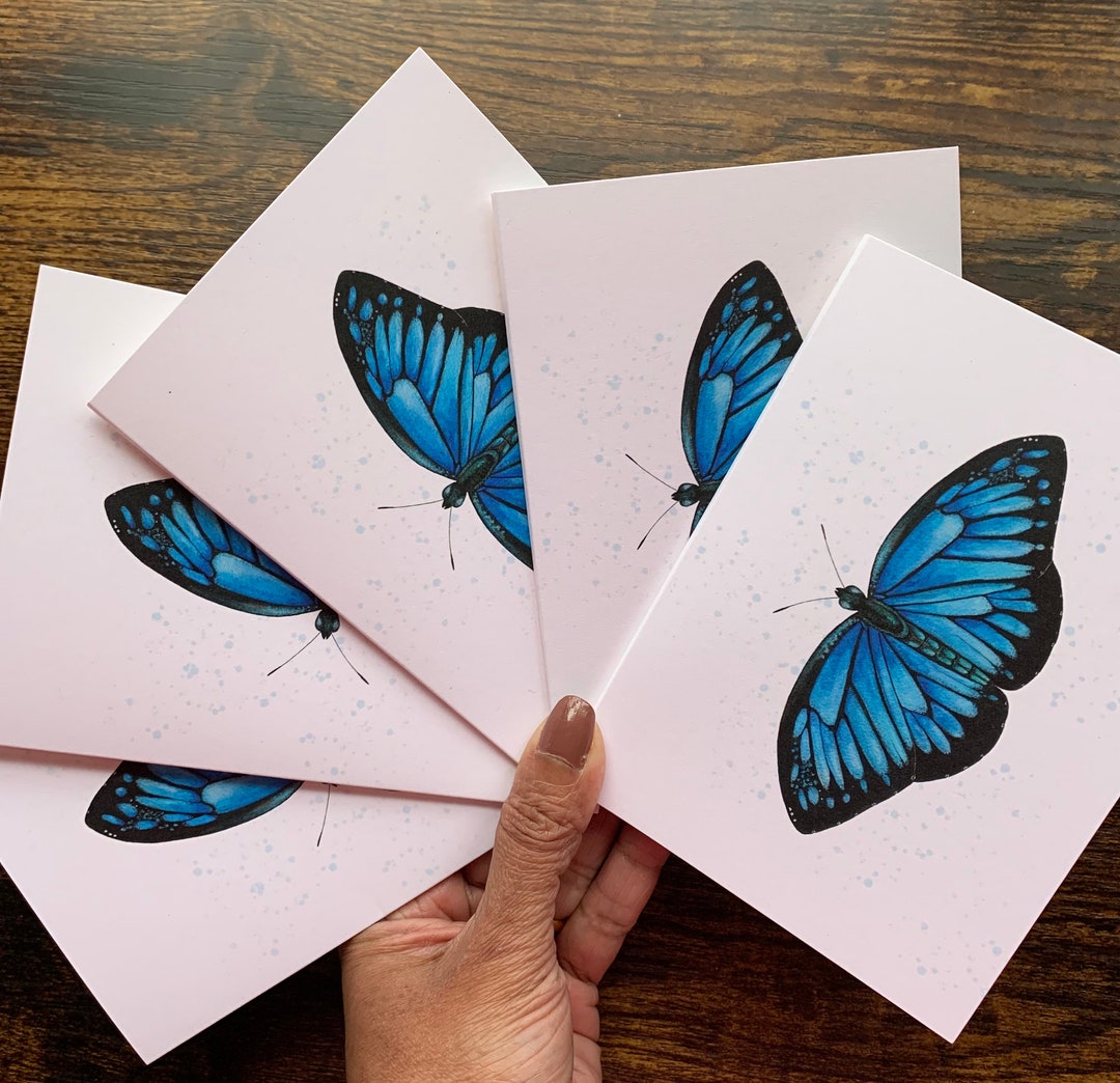 Common Wonderer Butterfly Note Card: Recycled Paper Blank Inside - Etsy