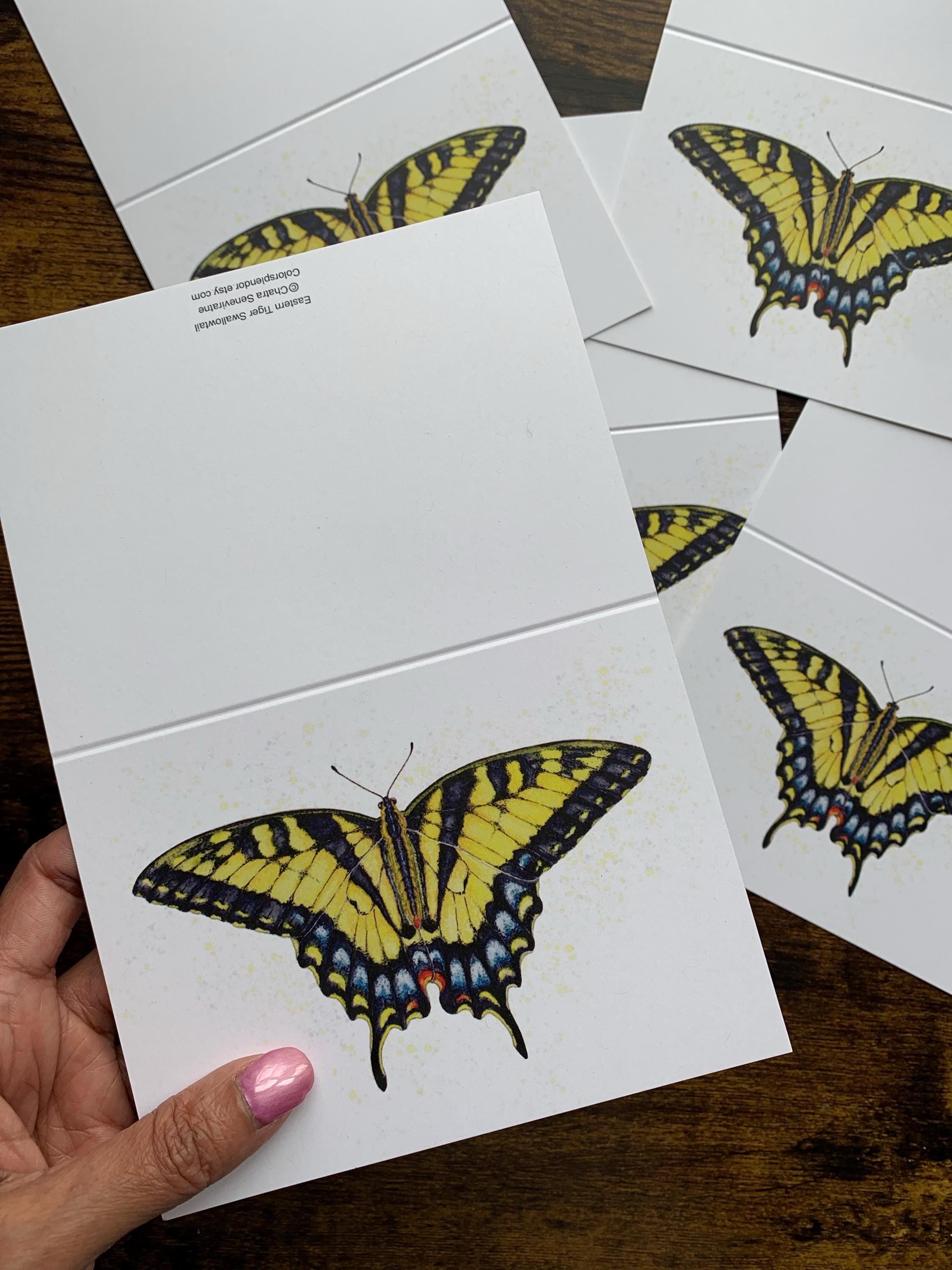Eastern Tiger Swallowtail Butterfly Notecard: Blank Cards on Recycled ...