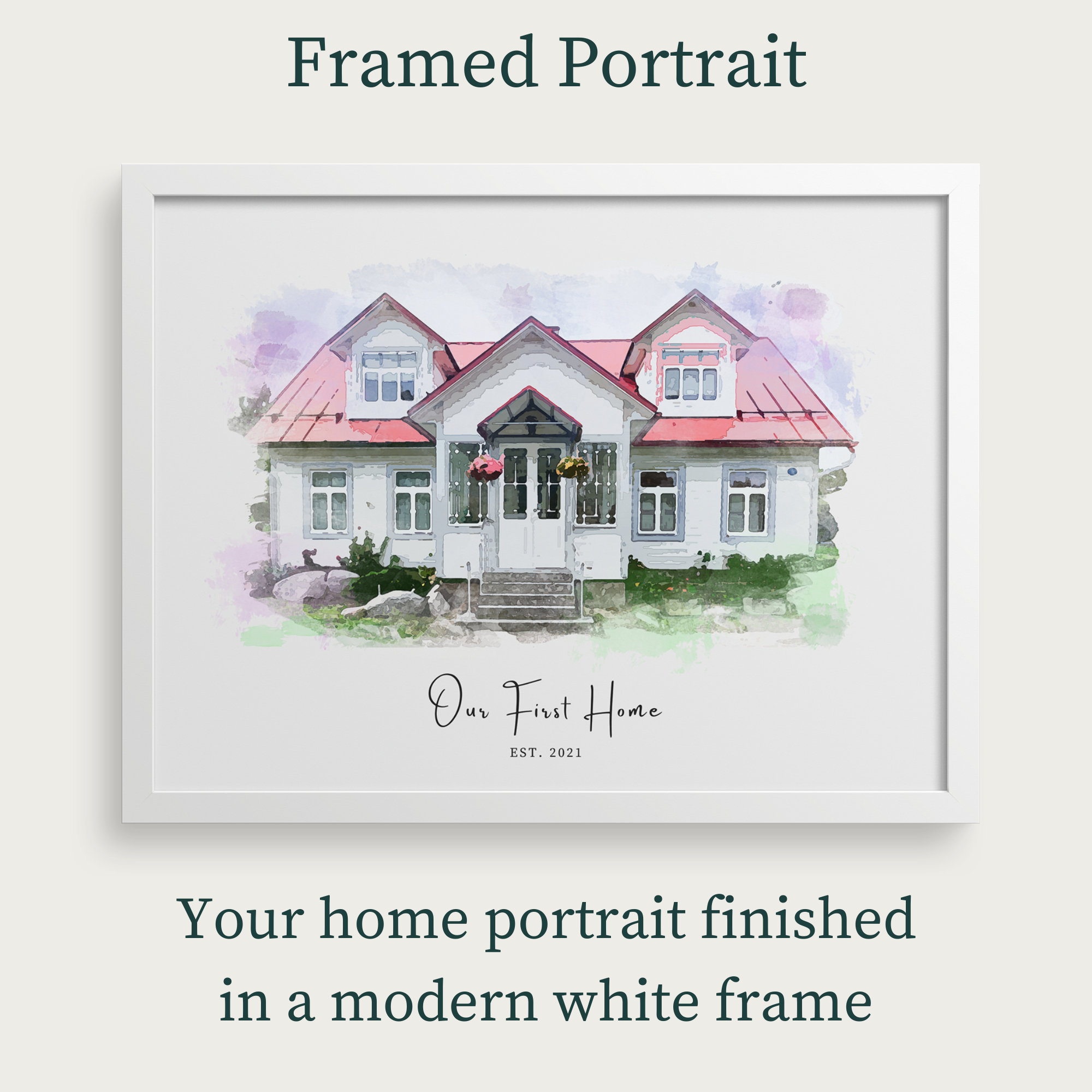 Custom Watercolor House Portrait,watercolor House Painting,personalized ...