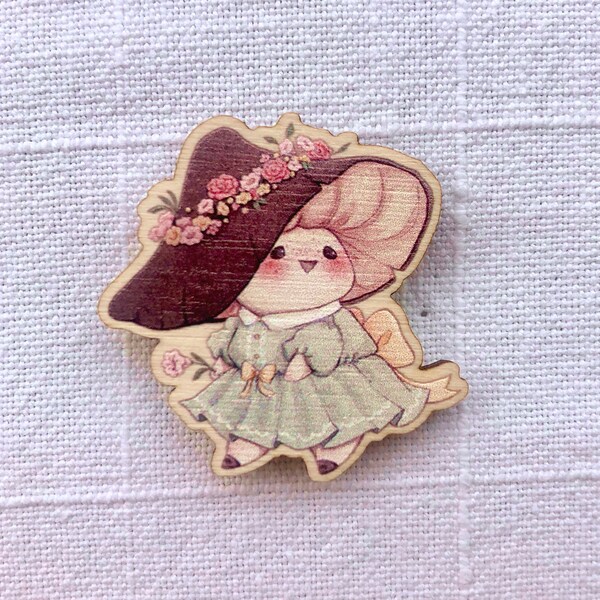 Dressy Mushroom - Wooden pin