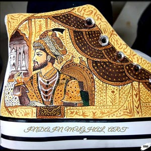 Mughal King & Queen Indian Canvas Sneakers Hightops