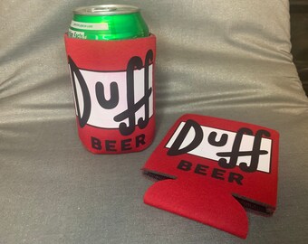 Simpsons duff beer can koozie / homer / can cooler