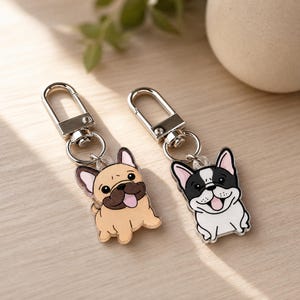 3cm Mini Frenchie Acrylic Keychain - Cute Dog Breed Collectible