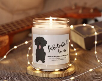 PRESENTES LABRADOR, Vela de soja perfumada, Presente para donos de cães, Tema Labrador, Novo filhote
