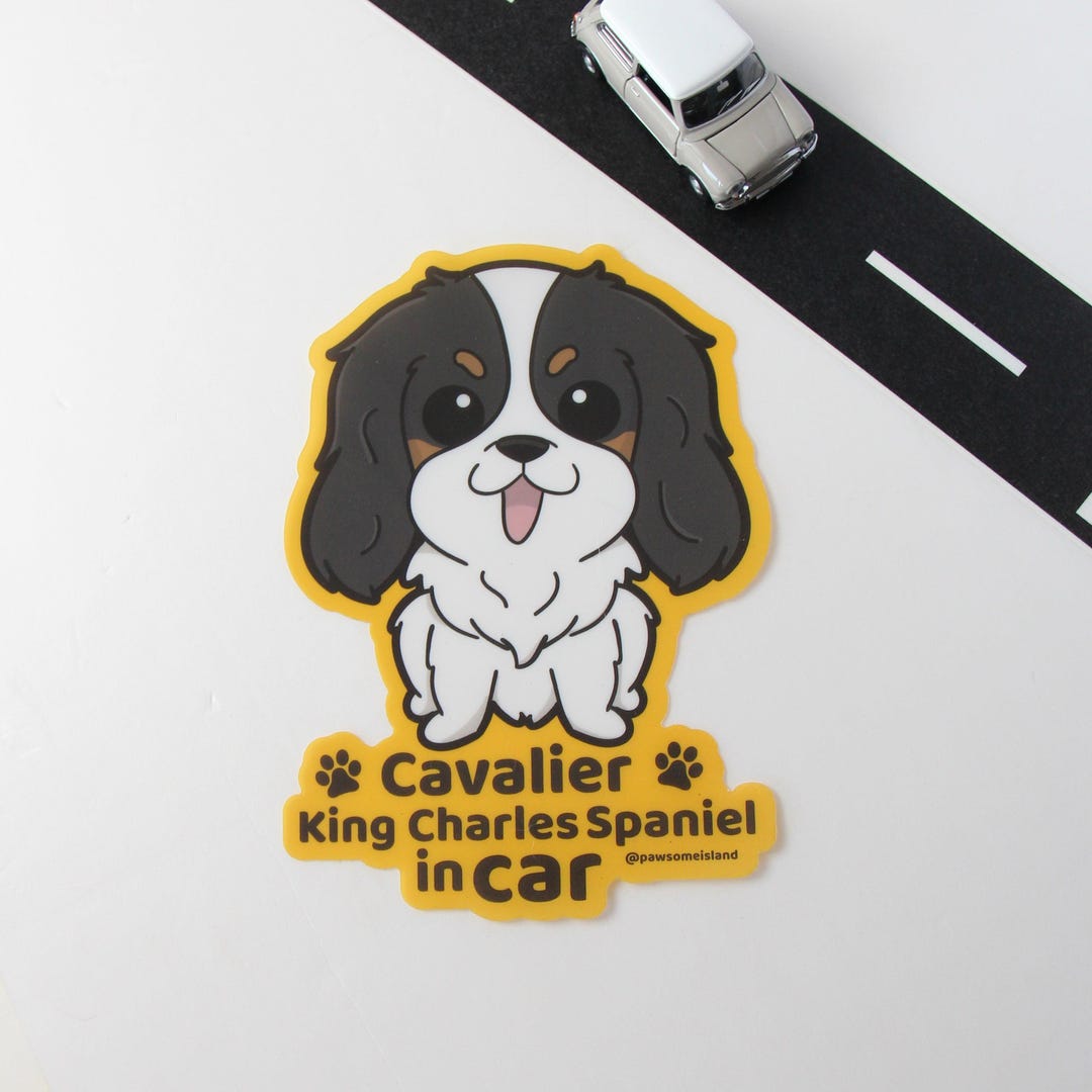Cavalier King Charles Spaniel Car Sticker - A Must-have for Dog Lovers ...