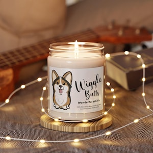 CORGI GIFTS, Scented Soy Candle, Dog Owner Gift, Corgi Themed, New Puppy