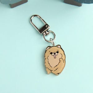 3cm Mini Pomeranian Acrylic Keychain - Cute Dog Breed Collectible