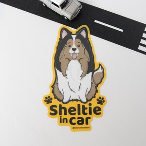 Sheltie Car Sticker - A Must-Have for Dog Lovers!