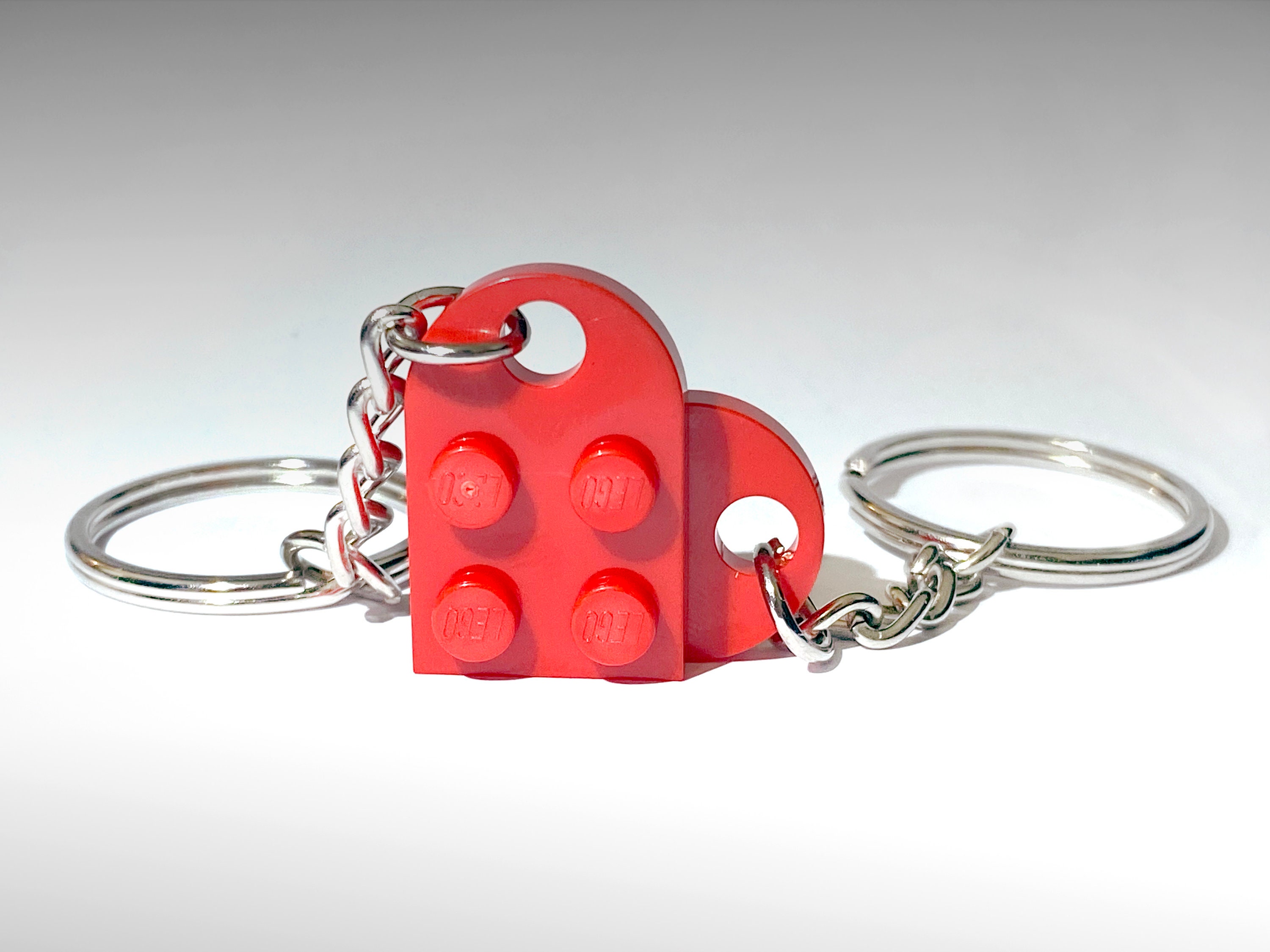 Red Heart Keyrings Made With LEGO Bricks Handmade Couples Keychain Valentines Gift Gift for Love Mother Day Father Day Etsy