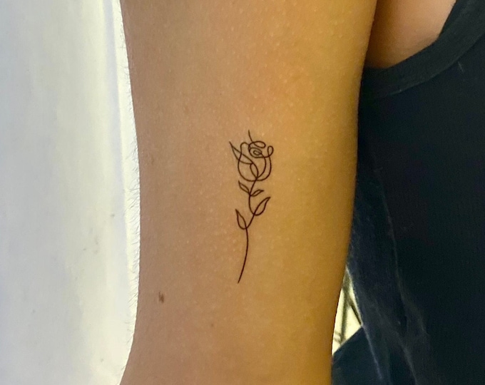 Three Beautiful Roses Temporary Tattoo / Realistic Roses Tattoo / Black Roses / Three Roses