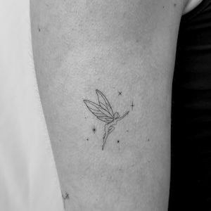 Minimalist Fairy Temporary Tattoo (Set of 2) / Fairy Tattoo