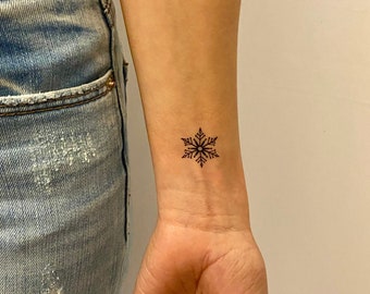 Schneeflocke temporäres Tattoo (3er Set)
