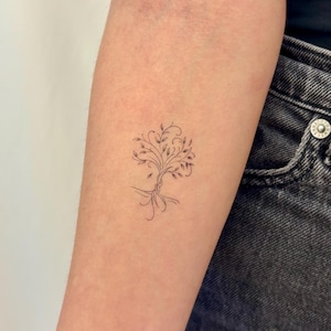 Baum des Lebens temporäres Tattoo (2er Set) / Minimal Baum Fake Tattoo / Natur Tattoo / Waldbaum Tattoo