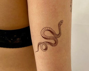 Realist Schlange temporäres Tattoo (2er Set) / Schlange Tattoo