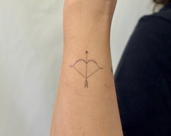 Minimal Wrist Arch Temporary Tattoo (Set of 2) / Arc Tattoo / Simple Line Tattoo