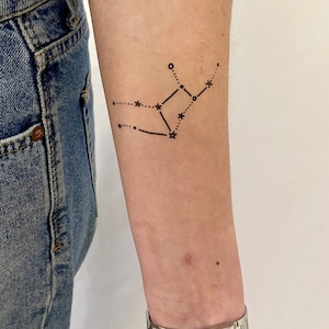 Virgo Constellation Temporary Tattoo