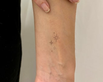 Stars Sparkles Temporary Tattoo (Set of 3)